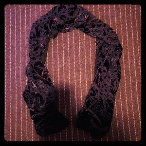 Gorgeous velvety black scarf
